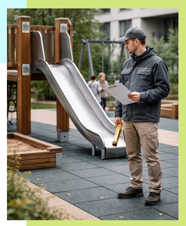 Сертификация детских площадок в Мысках от 25358 р. | Алешин-Мси