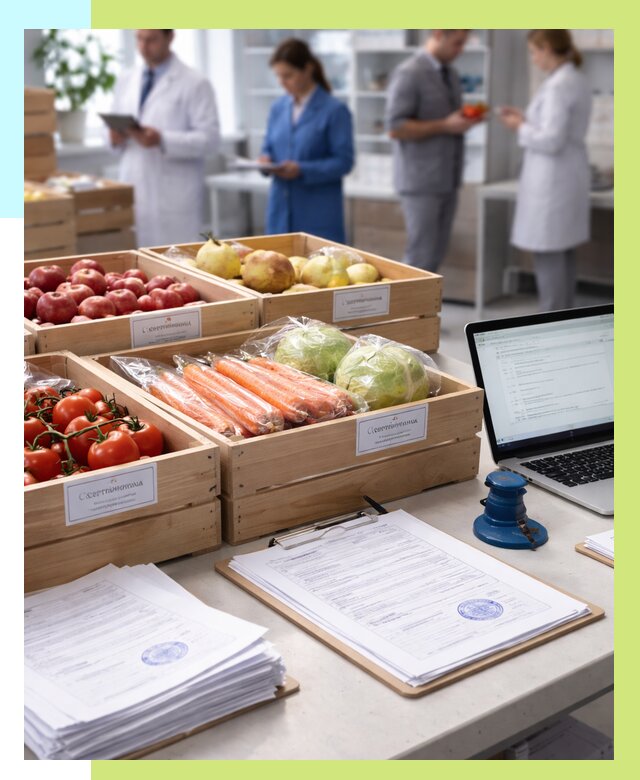 Сертификация овощей и фруктов в Мысках от 8622 р. | Алешин-Мси