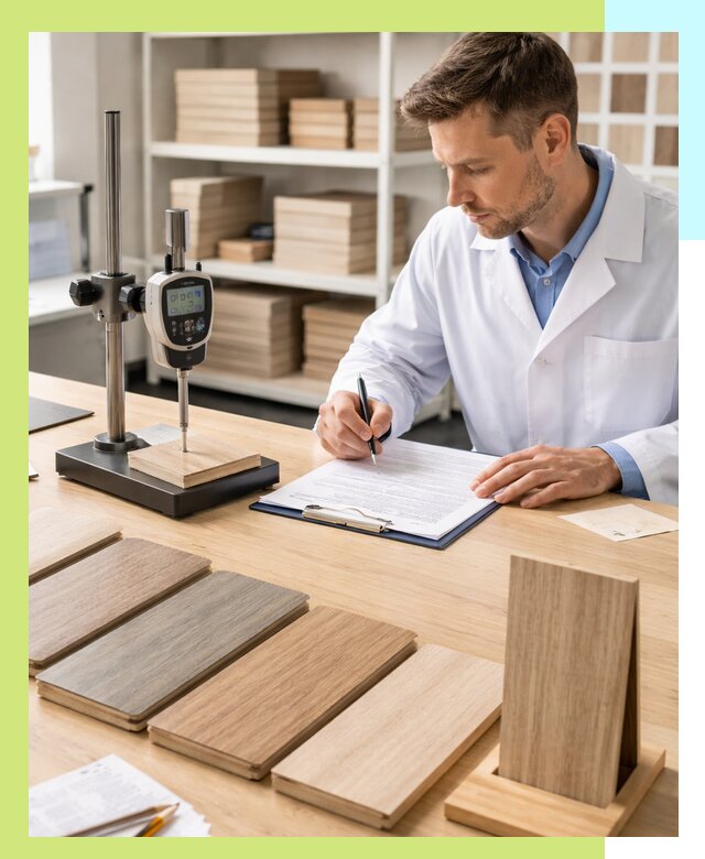 Сертификация ламината с испытаниями и оформлением документов в Мысках