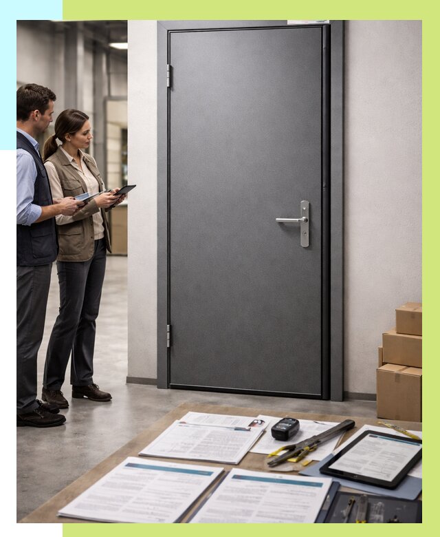 Сертификация противопожарных дверей в Мысках от 9129 р. | Алешин-Мси